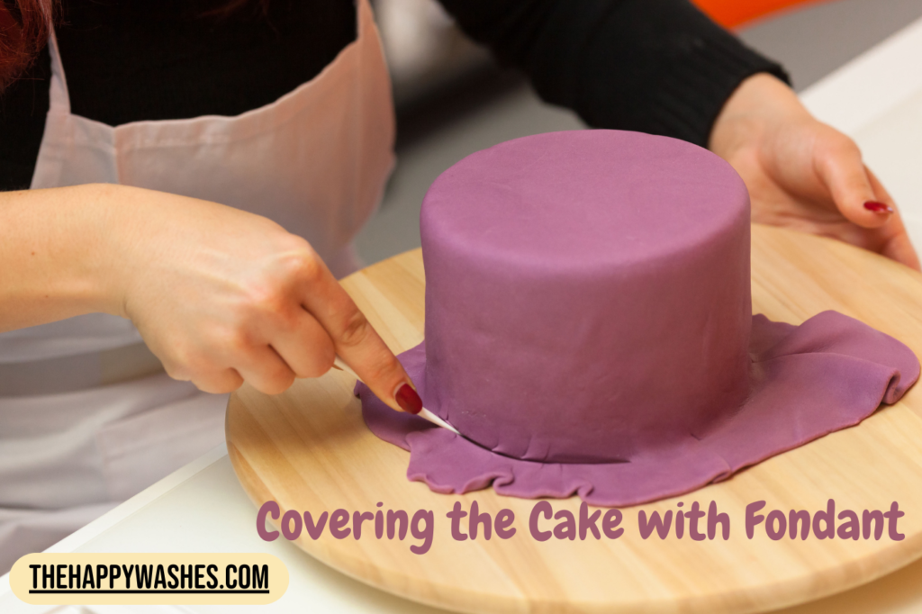 Covering the Cake with Fondant